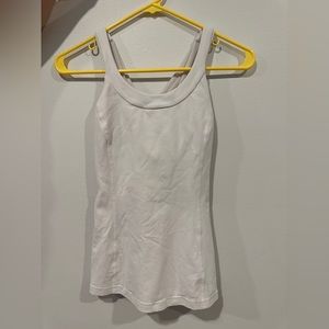 White Lululemon Tank Top Criss Cross Back Size 2
